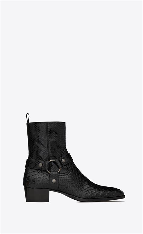 ysl python boots|wyatt zippered boots in python.